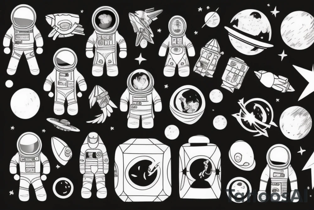 astronaut lost in space tattoo idea