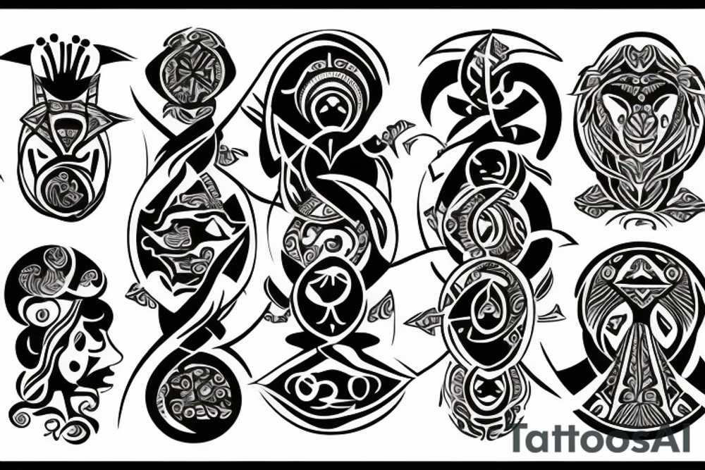 zodiac sign gemini tattoo idea