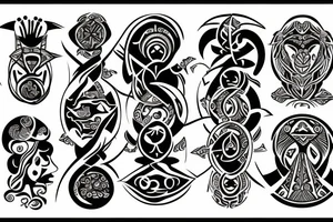 zodiac sign gemini tattoo idea