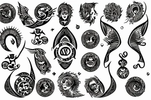 zodiac sign gemini tattoo idea