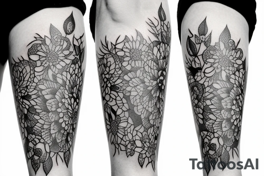 flowers turn to mist tattoo idea