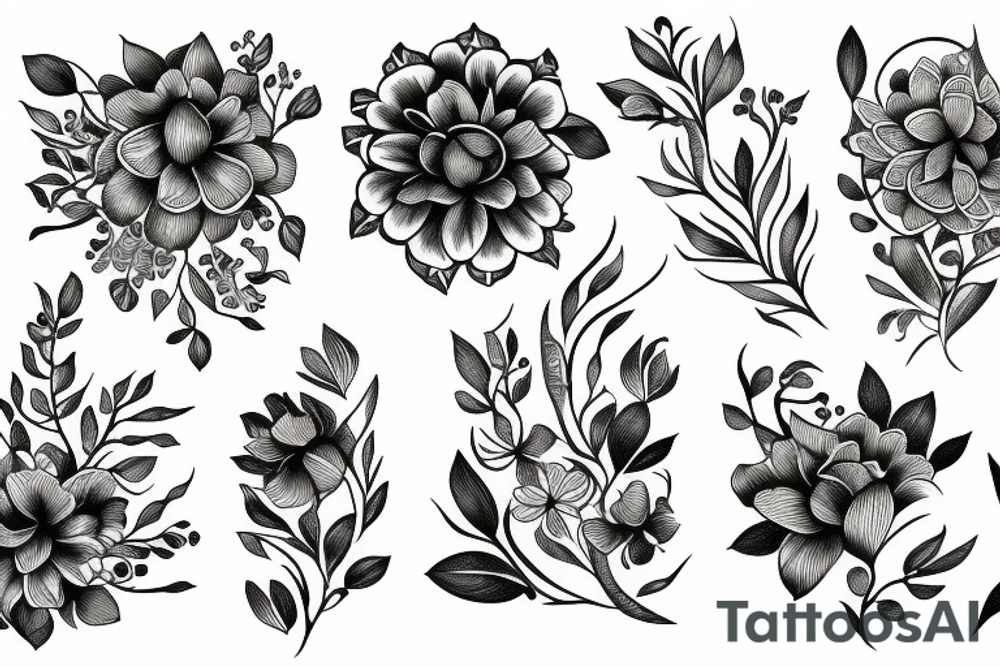 flowers turn to mist tattoo idea