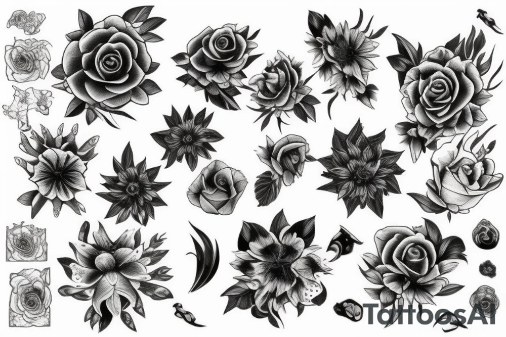 flowers turn to mist tattoo idea