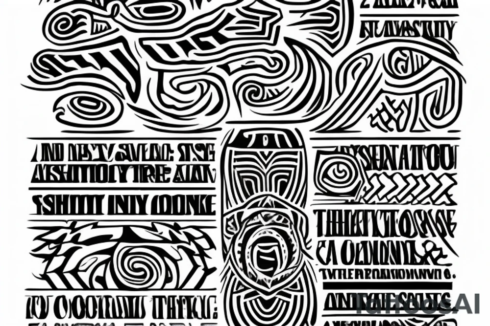 anxiety text trible tattoo idea