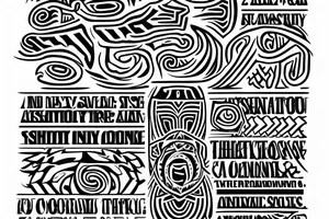 anxiety text trible tattoo idea