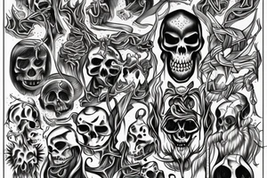 Grim reaper Yggdrasil tattoo idea