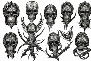 Grim reaper Yggdrasil tattoo idea