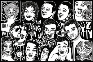 the cover of "being funny in a foreign language" from the 1975 tattoo idea