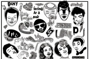 the cover of "being funny in a foreign language" from the 1975 tattoo idea
