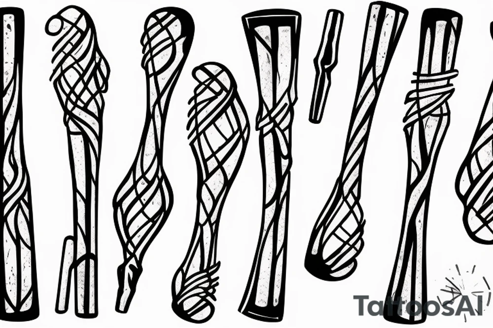 Little drum sticks for woman tattoo idea