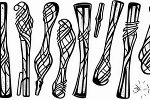 Little drum sticks for woman tattoo idea