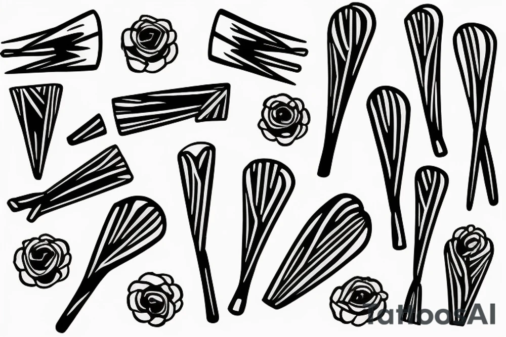 Little drum sticks for woman tattoo idea
