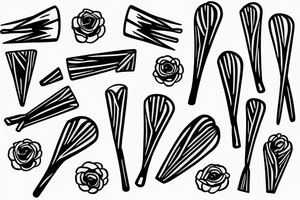 Little drum sticks for woman tattoo idea