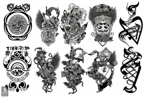 The virtues of wisdom, courage, temperance, and justice tattoo idea