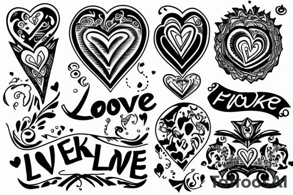 Fuck love tattoo idea