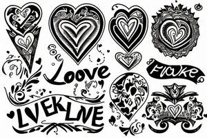 Fuck love tattoo idea
