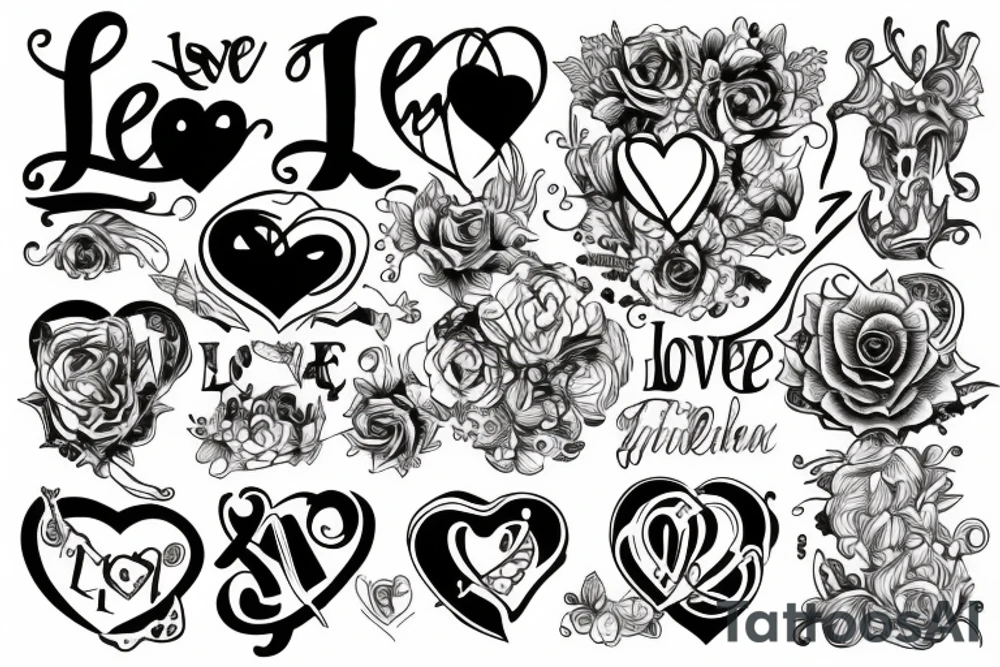 Fuck love tattoo idea