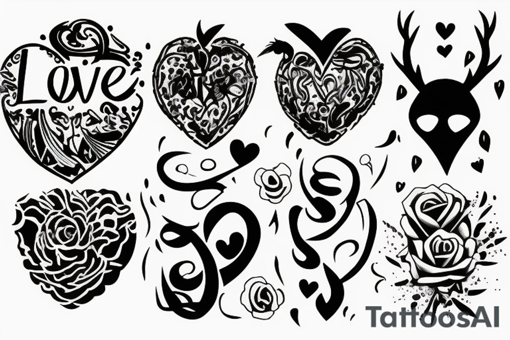 Fuck love tattoo idea