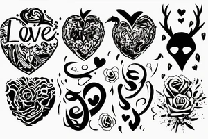 Fuck love tattoo idea