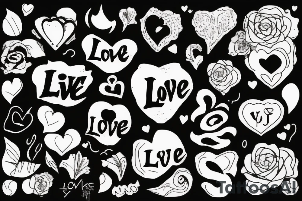 Fuck love tattoo idea