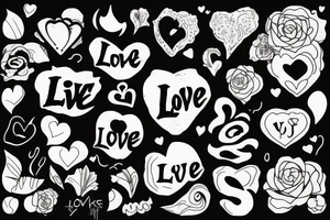 Fuck love tattoo idea
