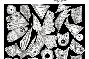 Attacus atlas, geometric, eye, tattoo idea