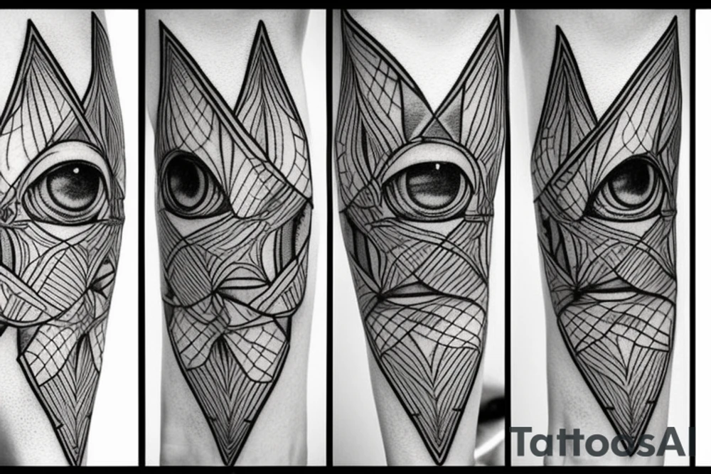 Attacus atlas, geometric, eye, tattoo idea