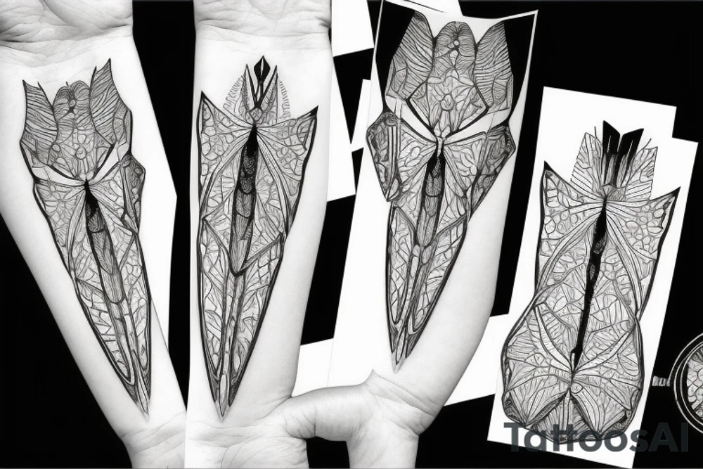 Attacus atlas, geometric, eye, tattoo idea