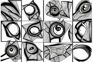 Attacus atlas, geometric, eye, tattoo idea