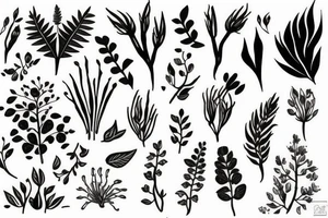 plants and animals tattoo idea