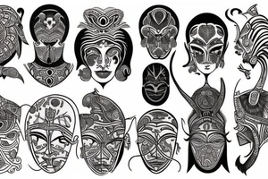 Kritan and kenjal names tattoo idea