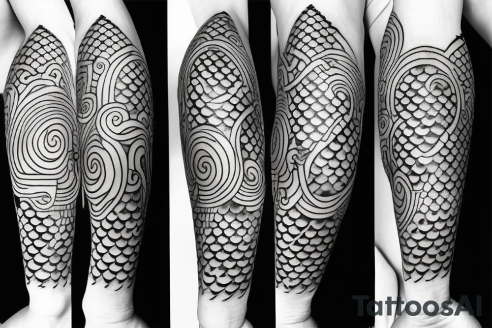Ocean moon tattoo idea