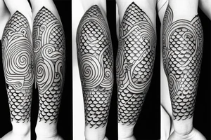 Ocean moon tattoo idea
