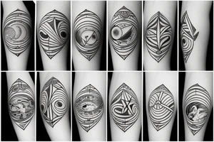 Ocean with moon tattoo idea