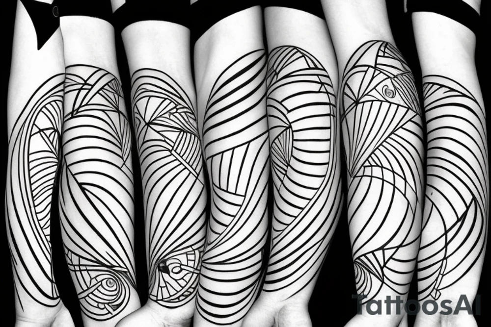 Ocean with moon tattoo idea