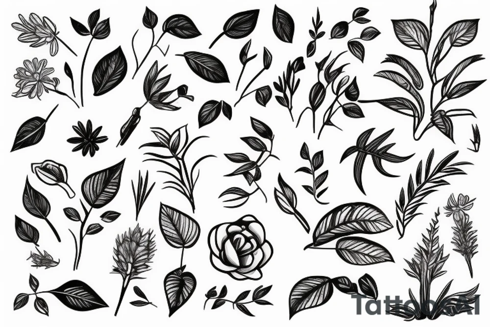Plant growing around arm tattoo idea