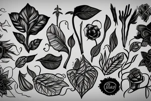 Plant growing around arm tattoo idea