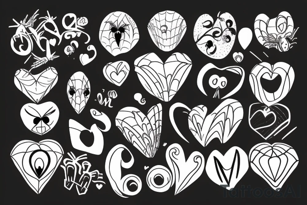 Spider and a heart tattoo idea
