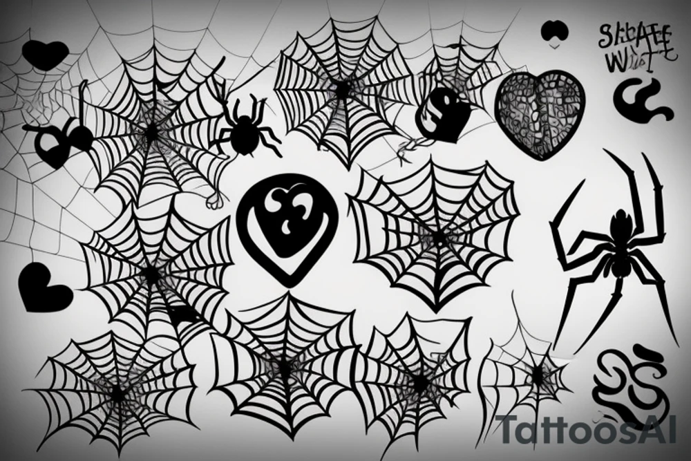 Spider and a heart tattoo idea