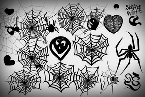 Spider and a heart tattoo idea