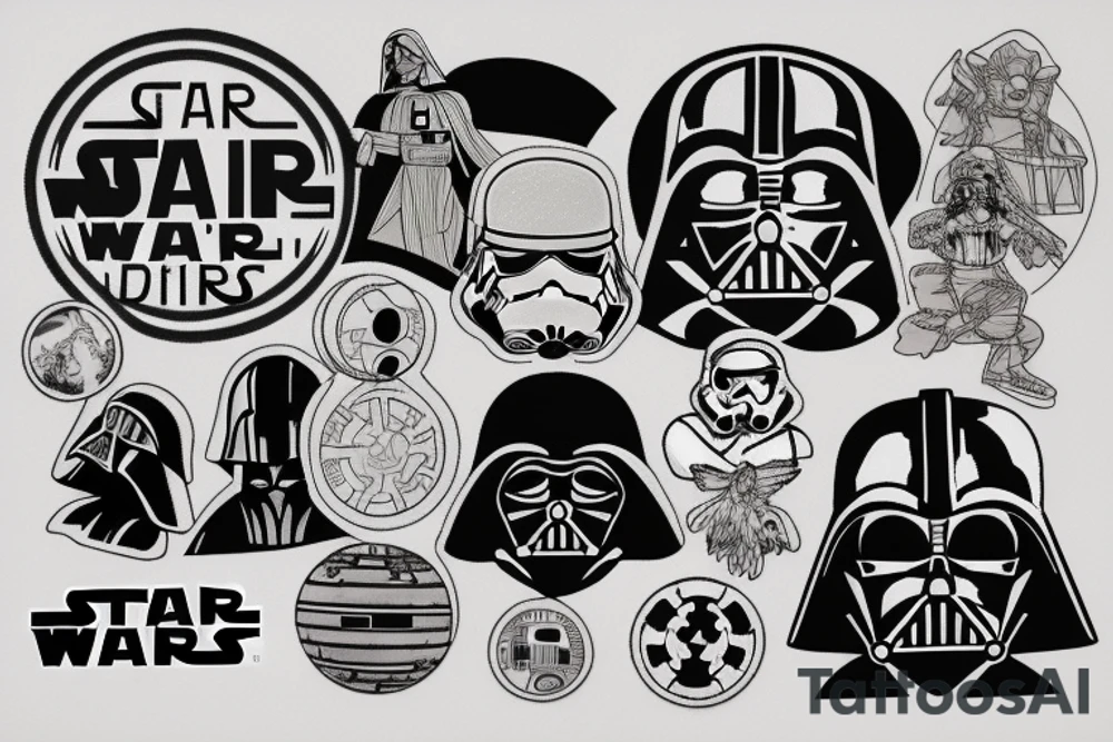 Star Wars embroidery patch tattoo idea