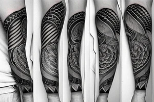 Ocean dock sleeve tattoo idea