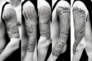 Ocean dock sleeve tattoo idea