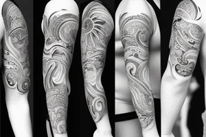 Ocean vibe sleeve tattoo tattoo idea