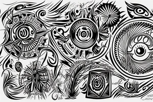 Cherokee themed sun tattoo idea