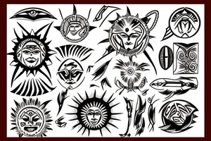 Cherokee themed sun tattoo idea