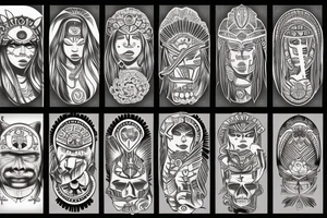 Apache themed sun tattoo idea