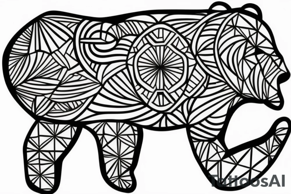 Bear and a tree tattoo idea
