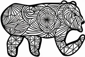 Bear and a tree tattoo idea