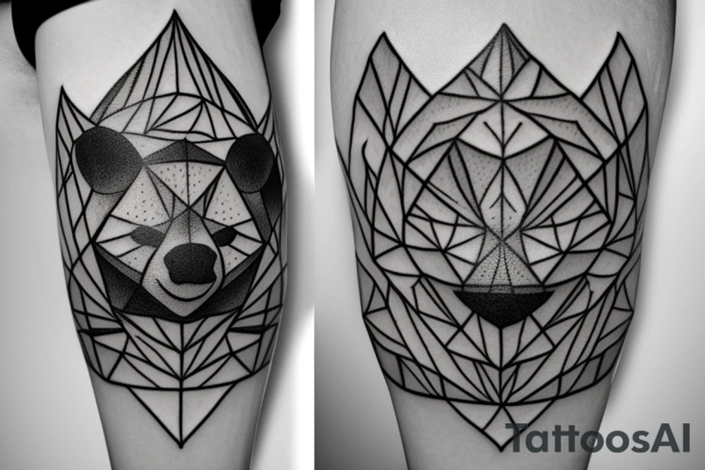 Bear and a tree tattoo idea